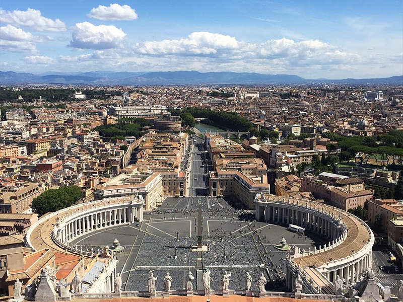 Vista dall'alto di Piazza San Pietro, Vaticano