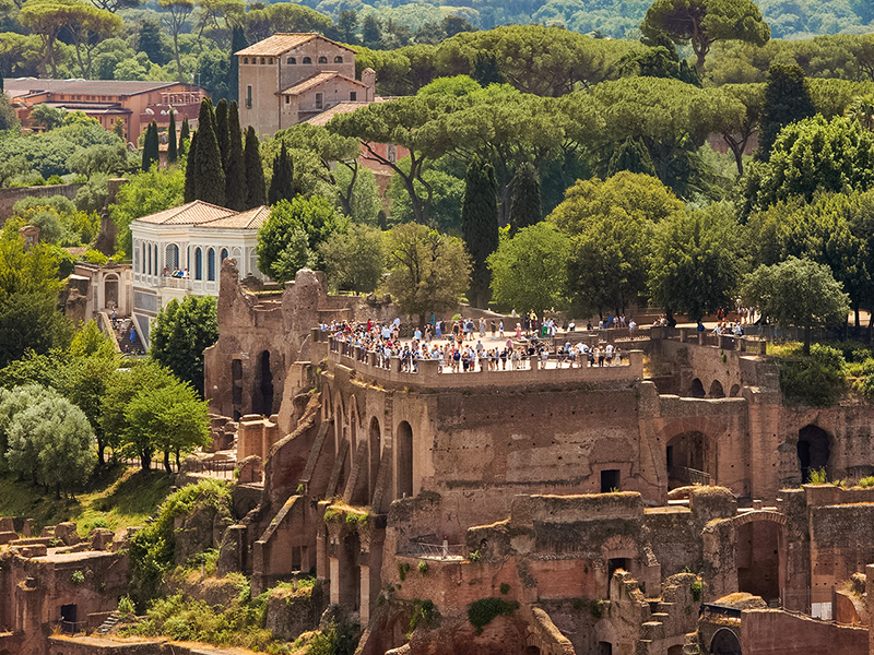 Palatine Hill within the Colosseum Archaeological Park