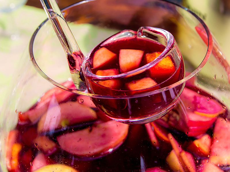 Red wine peaches